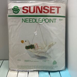 Vintage Sunset Needlepoint Kit Dove Ornament 5047 Barbara Randy Jennings Sealed